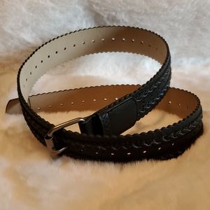 Black textured belt